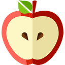 Apple, food, Fruit, organic, diet, vegetarian, vegan, Healthy Food, Food And Restaurant PaleGoldenrod icon