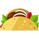 food, Lunch, snack, Fast food, Mexican, Taco, Food And Restaurant Black icon
