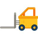 Fork, transportation, truck, transport, vehicle, lift, Forklift, Industrial, Shipping And Delivery Black icon