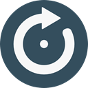 Arrows, Reload, refresh, Orientation, interface, Direction, Multimedia Option, Circular Arrow DarkSlateGray icon