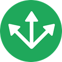 Multimedia Option, Three Arrows, Arrows, Orientation, Direction SeaGreen icon