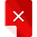 document, paper, File, documents, Archive, cancel, interface, education, Files And Folders Firebrick icon