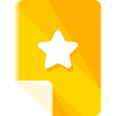 bookmark, interface, shapes, Badge, insignia, Files And Folders Gold icon