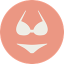 Bra, knickers, Femenine, thong, fashion, underwear, brassiere, panties, lingerie DarkSalmon icon