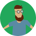 Man, user, Avatar, hipster, Facial Hair SeaGreen icon