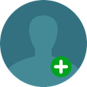 Add user, user, profile, Avatar, Social SeaGreen icon