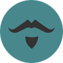 party, Facial Hair, carnival, fashion, Beard, Costume CadetBlue icon