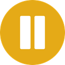 Multimedia, Pause, music player, signs, video player, Multimedia Option, ui Goldenrod icon