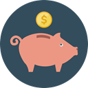 Business, Cash, piggy bank, Bank, savings, banking, Business And Finance DarkSlateGray icon