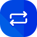 Arrows, Orientation, interface, repeat, Direction, Multimedia Option MediumBlue icon