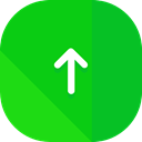 Arrows, Orientation, Direction, up arrow, uploading, Multimedia Option LimeGreen icon