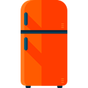 Cold, technology, electronic, kitchen, Fridge, Refrigerator, Furniture And Household OrangeRed icon