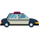 Automobile, Police Car, transportation, transport, vehicle, emergency, security, Car Black icon