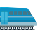 transportation, travel, transport, street, train, rails, travelling LightSeaGreen icon