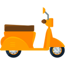 transportation, transport, Motorbike, Vespa, Motorcycle, Scooter Black icon