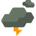 weather, sky, meteorology, Rain, nature, Storm, thunder DimGray icon