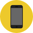touch screen, mobile phone, Iphone, cellphone, smartphone, technology, Communications Goldenrod icon