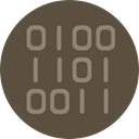 Computer, Coding, programming language, computing, Binary Code DarkOliveGreen icon