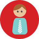 people, user, Occupation, Professions And Jobs, Avatar, job, Businessman, profession Crimson icon