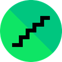 Stairs, floor, Signaling, Handrail SpringGreen icon