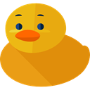 Duck, Animals, Ducks, Kid And Baby, childhood, rubber, Bathing, Baby Toy Goldenrod icon