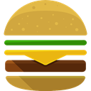 food, Fast food, junk food, sandwich, Burger, hamburger, Food And Restaurant Goldenrod icon