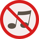 music, forbidden, prohibition, Not Allowed, Signaling Linen icon