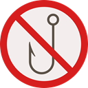 forbidden, Fishing, prohibition, Not Allowed, Signaling Linen icon