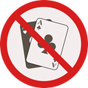 Not Allowed, Signaling, forbidden, gambling, prohibition Linen icon