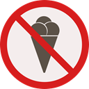 prohibition, Not Allowed, Signaling, Food And Restaurant, forbidden, Ice cream Linen icon