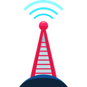 signal, wireless, antenna, Satellite, technology, Communications Black icon