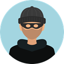 security, user, Avatar, job, thief, profession, Burglar, criminal, robber, Occupation LightBlue icon