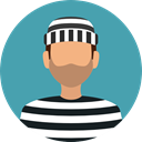 security, people, user, Imprisoned, Arrest, jail, Prisoner, criminal, Detention, Jailhouse CadetBlue icon