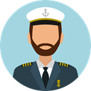 user, profile, Avatar, job, Captain, profession, Professions And Jobs LightBlue icon