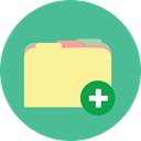 interface, storage, file storage, Data Storage, Office Material, Files And Folders, Folder CadetBlue icon