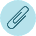 Paperclip, Clip, Tools And Utensils, Multimedia Option, miscellaneous, Attach PowderBlue icon