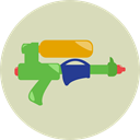 summer, childhood, vacations, Water Gun, gaming LightGray icon