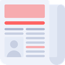 Journal, News, Newspaper, News Report, Seo And Web AliceBlue icon