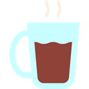 Coffee, tea, food, coffee cup, hot drink, Coffee Shop LightCyan icon