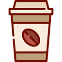 Coffee, food, hot drink, Coffee Shop, Take Away, Paper Cup AntiqueWhite icon