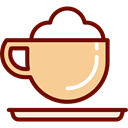 Coffee, tea, food, coffee cup, hot drink, Coffee Shop Khaki icon