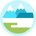 nature, mountain, Tundra PaleTurquoise icon