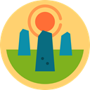 nature, landscape, Stone, Monument, prehistoric, Megalith Khaki icon