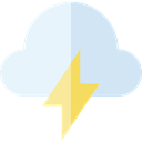 Light Bolt, weather, Clouds, Rain, sky, Stormy, lightening AliceBlue icon