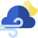 weather, wind, windy, meteorology, Bad Weather DarkSlateBlue icon