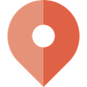 pin, placeholder, signs, map pointer, Maps And Flags, Map Location, Map Point, Maps And Location DarkSalmon icon
