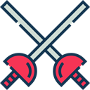 sports, swords, Fencing, foil, weapons, saber, Olympic Games DarkSlateGray icon