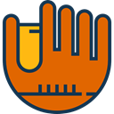 glove, Catcher, Baseball Glove, equipment, baseball, sports Chocolate icon