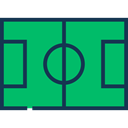 Game, soccer, match, stadium, sports, grass, football field DarkCyan icon