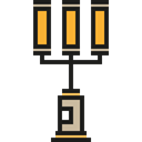 street light, Architecture And City, light, illumination, street, Lights, Light bulb Black icon